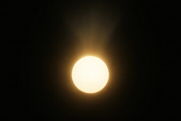 Wall Mural - a radiant celestial body illuminates the darkness with a warm glow, symbolizing hope and positivity