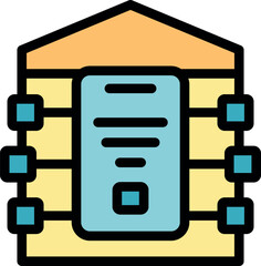 Wall Mural - server racks storing digital information inside a data center building, ensuring efficient data mana