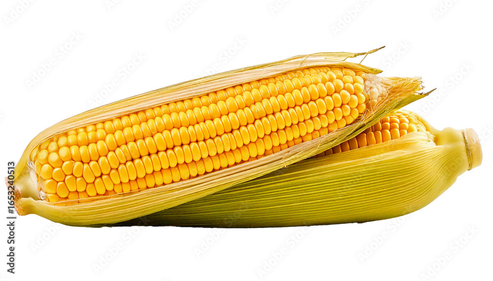 Stock-Foto „Corn, isolated on transparent PNG format, shown in ...