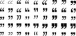 © Saad - A diverse collection of typographic quotation marks. Various styles and fonts of punctuation symbols for graphic design and text.