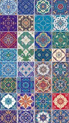 Naklejka na meble Colorful patterned tiles (1)