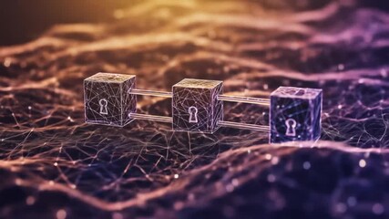 Blockchain Technology: Secure Data Flow and Digital Encryption Concept