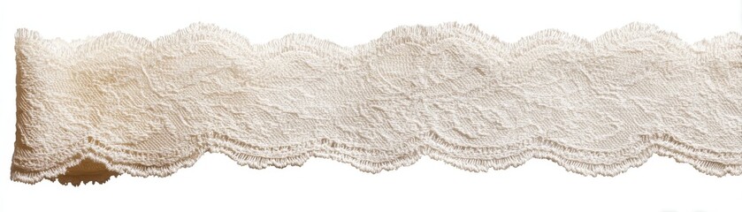 Wall Mural - A pristine white wall is adorned with an intricate and delicate pattern of elegant white lace creating a subtle yet beautiful textured surface with a romantic and vintage feel
