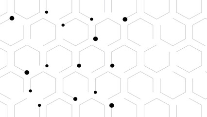 Wall Mural - abstract background with honeycombs seamless pattern hexagon. surface polygon pattern with glowing h