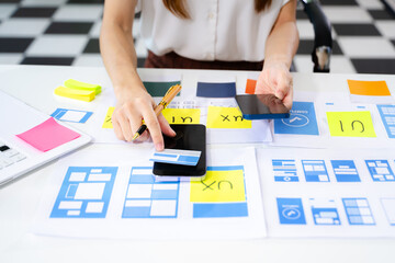 ux graphic designer planning application process development prototype wireframe for web smart phone
