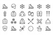 © MD.sahadat - Skiing and Ice Skating Icons – Winter Recreation and Outdoor Sports Vector Set