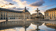 Place de la bourse in bordeaux with baroque architecture and fountain