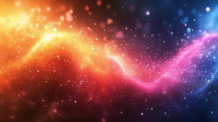 Wall Mural - a vibrant abstract depiction of cosmic energy, with dynamic color gradients and shimmering particles