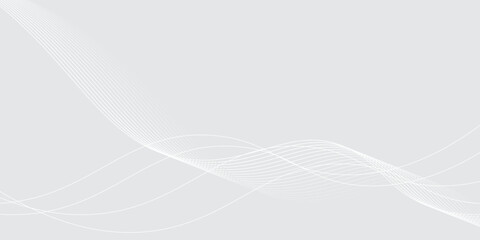 Wall Mural - white abstract background with flowing particles. white and gray digital futuristic technology conce