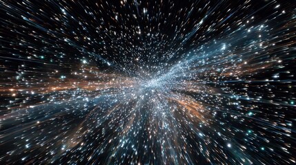 Wall Mural - a breathtaking view captures the infinite expanse of space filled with vibrant stars and galaxies, s