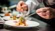 © riverdhan - Culinary Artistry: Chef Plating Exquisite Gourmet Dish