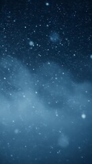 Wall Mural - Abstract Blue Cosmic Dust Particles Sparkle Abstract Background