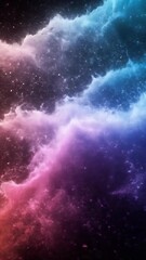 Wall Mural - Abstract Cosmic Nebula Background with Vibrant Colors and Starfield