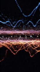 Wall Mural - Abstract Digital Art With Nebula and Light Patterns Floating In Space