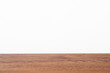 © Vanatchanan - Empty wooden table on white background. Template for product display.