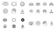 © NurHidayah - Minimalist meditation and mindfulness icon set featuring lotus flowers, candles, brains, and spiritual symbols. Perfect for yoga, wellness, self-care, and mental health design projects.