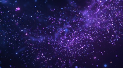 Wall Mural - Abstract cosmic background featuring vibrant purple hues, sparkling stars, and glowing particles, creating a mesmerizing visual experience of the universe's beauty and mystery