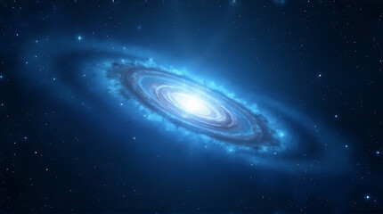 Majestic spiral galaxy shining brightly in the vast expanse of outer space