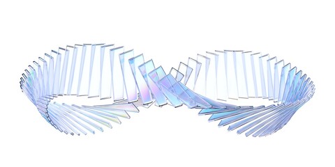 Wall Mural - abstract background design, futuristic glass shape, 3d render