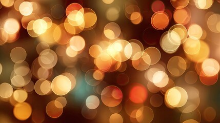 Abstract bokeh lights in warm tones