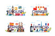 © siraanamwong - Set of people studying foreign language class