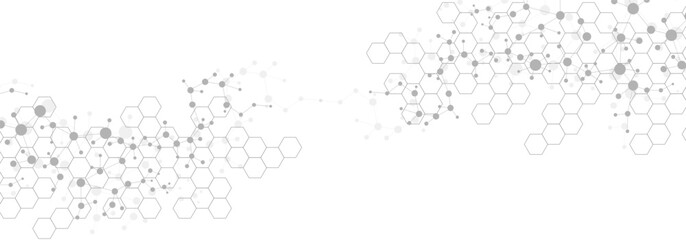 Wall Mural - structure molecule and communication dna, atom, neurons. science concept for your design. connected 