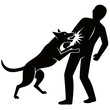 © Parakhat - silhouette of a man with a dog Hostile Canine Silhouette