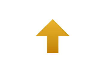Wall Mural - A yellow arrow pointing upward