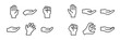 © schmidt - Collection of hand gestures illustrating various actions and expressions, suitable for communication and graphics