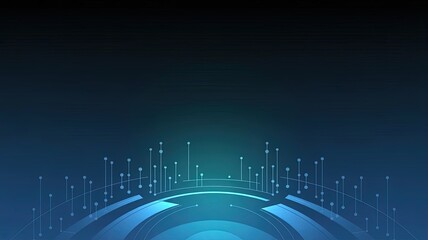 Cybernetic Horizon: A cutting-edge abstract graphic portrays the interconnectedness of digital systems, with shimmering lines and points forming a futuristic technological landscape.
