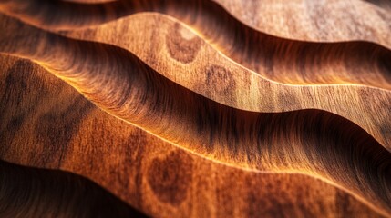 Wall Mural - An abstract background with a wood texture and wavy lines is useful for packaging design and website background images.