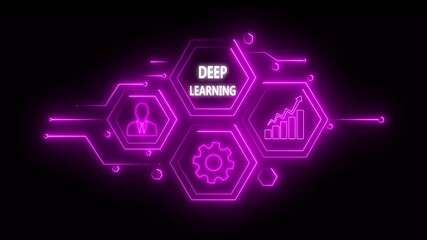 Abstract neon Hud knowledge ability business gear icon Glowing neon line concept. Glowing 