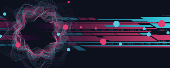 Template for abstract high technology and science background