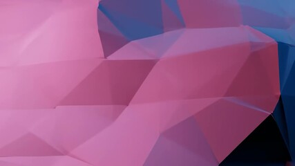 Abstract polygonal pattern with pink, purple, and blue hues