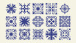 © Lidiia Shapoval - Mediterranean ceramic tile pattern collection, set of ornaments, templates isolated on white background