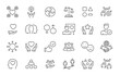 © iiierlok_xolms - Diversity web icons in line style. Unity, friendship, social, community, collection. Vector illustration.