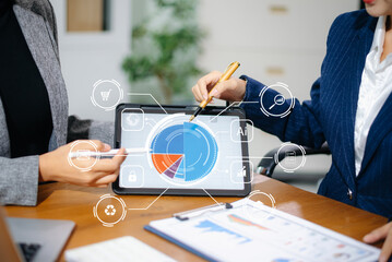 co working process, team working.coding software developer work with ar new design dashboard compute