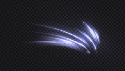Wall Mural - dynamic air flow with shiny bokeh. magic bright effect. vector light effect on dark background.