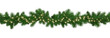 © Ruby - Seamless decorative christmas border with coniferous branches and garlands on transparent background, cutout