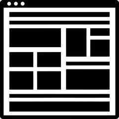 Vector art of website layout design template wireframe structure for content graphic ui ux interface web online digital screen transparent background