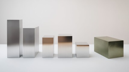 Minimal geometric objects in subdued palette for tech visuals