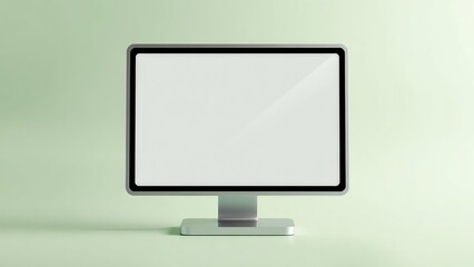 Blank screen monitor mockup for website display showcase and presentation design template use