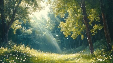 Wall Mural - nature, sunny day
