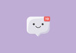 © Ds Designer - Notification bubble icon design illustration of a cute message bubble, signifying the charm and appeal of digital communication.