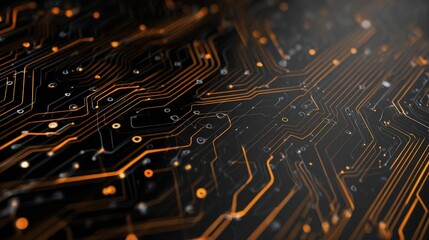 Abstract circuit board pattern background for tech news or digital art