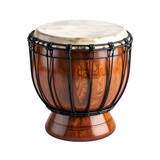 Traditional Hand Drum on Transparent Background