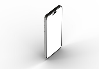 High-quality image of a modern smartphone with a blank screen, perfect for app presentations or website designs.