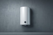© misunderst00d - Compact electric water heater mounted on wall, minimalist design, modern style