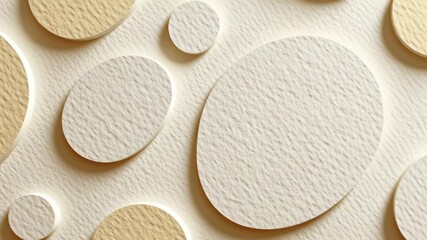 Wall Mural - textured background with oval shapes in soft beige tones for creative design projects