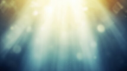 Wall Mural - Bright blue sky with a sun shining through the clouds. The sky is filled with light and the sun is shining brightly